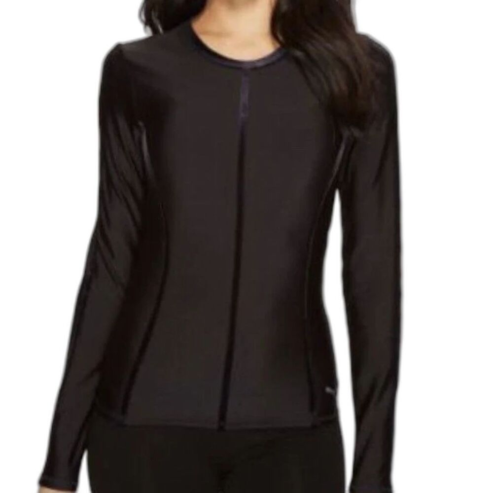 Puma Black Long Sleeve Athletic Workout Top Size XS